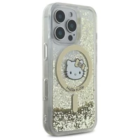 Hello Kitty Šķidrais Spīdums Fever Magnētiskais iPhone 16 Pro Viedtālruņa apvalks - Zelta