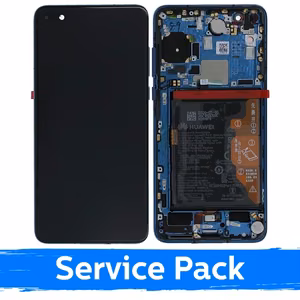 LCD Displejs Saderīgs ar Huawei P40 Ar Frame / Deep Sea Zils / (Service Pack)