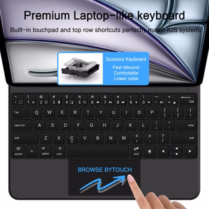 Tech-Protect Smartcase Magnētiskais ar tastatūru iPad Pro 12.9” 2020 / 2021 / 2022 / iPad Air 13” 2024 / 2025 - Melns