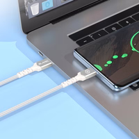 Kabelis Blavec Cable Raptor pīts - Type-C uz Lightning - PD 20W 2,4A 0,25 m Apple CarPlay (CRA-CL24WS025) balts-sudrabains