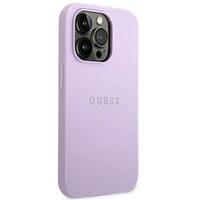 Guess Saffiano siksniņas viedtālruņa apvalks iPhone 14 Pro - violets