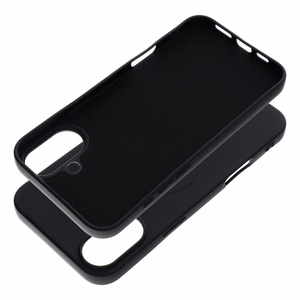Чехол силиконовый Mag Cover (большое отверстие) (MagSafe) для iPhone 16 Plus чёрный