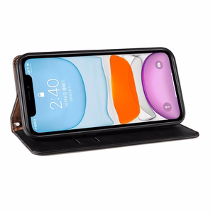 Magnet Strap Case для iPhone 12 кошелёк + мини-подвеска ремешок чёрный