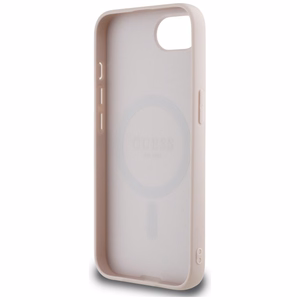 Guess 4G Circle Classic Logo Magnētiskais viedtālruņa apvalks iPhone 16e - rozā