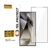 Rūdīts stikls Tel Protect 10X HD Titanium priekš Samsung Galaxy S24 Ultra (ar pirkstu nospiedumu atbloķēšanu) (apvalks)