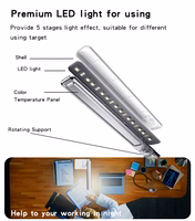 Yesido galda lampa DS20 induktīva ar LCD displeju balta