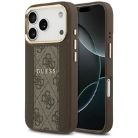 Guess 4G Stripe Magnētiskais viedtālruņa apvalks iPhone 17 Pro - brūna