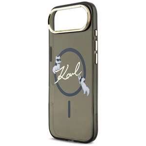 Karl Lagerfeld IML Choupettes Karl Script Logo MagSafe iPhone Air Maciņš - melns