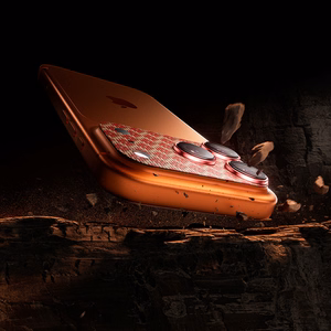 Benks Rūdīta stikla aizsargstikls Armor Warrior Lens (OR70) priekš Iphone 17 Pro Max ArmorGrid orange (kamera sala)