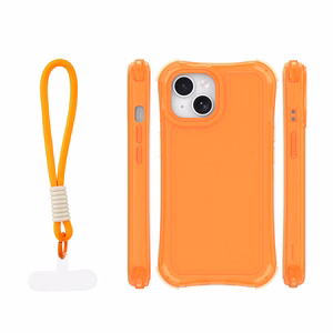 Safepop maciņš ar siksniņu priekš iPhone 15 6,1" oranžs