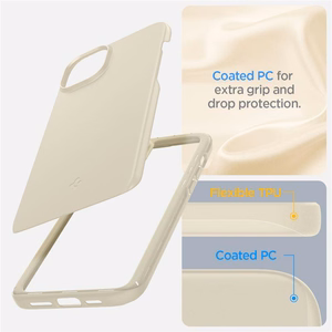 Spigen Thin Fit viedtālruņa apvalks iPhone 15 Plus - bēšs