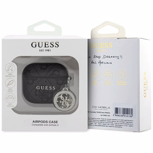 Guess 4G Strass Charm Чехол для AirPods 4 - чёрный