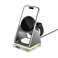 Tech-Protect QI15W-A43 3in1 bezvadu lādētājs ar MagSafe Apple ierīcēm - melns