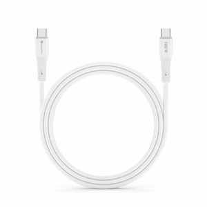 Cable USB C to USB C Forcell F-Energy QC4.0 PD 5A 100W Silicone 1 m C347 white