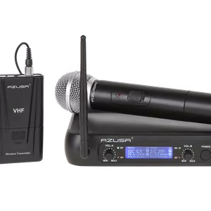 WR-358LD 2 kanālu VHF bezvadu mikrofonu komplekts, rokas un piespraužamais mikrofons