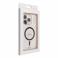 Drop Glue Krāsains Gredzens Magnētiskais Viedtālruņa apvalks saderīgs ar MagSafe SAMSUNG S26 Edge tumši zaļa