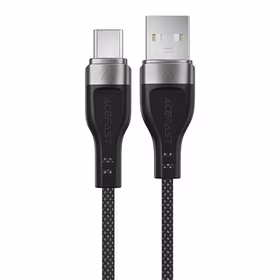 Acefast C11-04 USB-A - USB-C 3A kabelis 1.2m magnētiskais pīts - melns