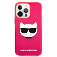 KARL LAGERFELD KLHCP13LCHTRP IPHONE 13 PRO / 13 6.1 "rozā / rozā maciņš GLITTER CHOUPETTE FLUO