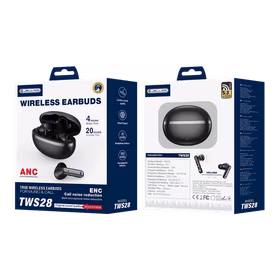 JELLICO bezvadu austiņas (ANC+ENC) TWS28 Melns