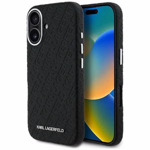 Karl Lagerfeld FW Stamped Karl MagSafe Maciņš iPhone 16 - melns