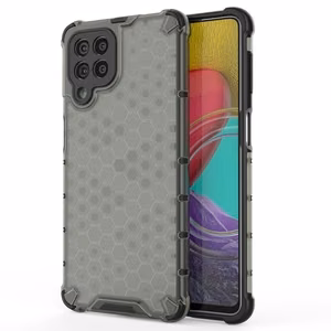 Šūnveida apvalks bruņots pārklājums ar gēla rāmi Samsung Galaxy M53 5G Melns