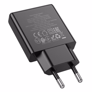 Phone charger Hoco Slim USB A + USB C QC3.0 PD 3A 20W N38 black