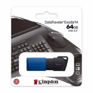 Kingston zibatmiņa DataTraveler Exodia M DTXM 64GB zils