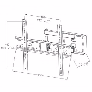Turētājs 22"–55" televizoram ART AR-53 35 kg