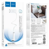 HOCO regulējams galda turētājs ar skavu HD10 balts