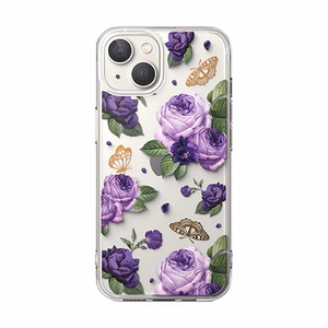 Ringke Fusion Design bruņu apvalks ar gēla rāmi iPhone 14 Plus caurspīdīgs (Violeta roze) (FD637E29)