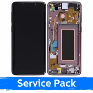 LCD displejs saderīgs ar Samsung G960 S9 ar rāmi / violets / (Service Pack)