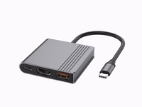 Gembird A-CM-COMBO3-05 USB-C uz HDMI/USB3 adapteris 3-in-1