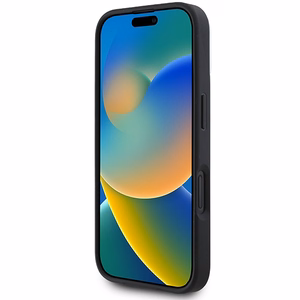 DKNY Rūtainais raksts magnētiskais iPhone 16 viedtālruņa apvalks - melns