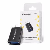 Wozinsky W10GY1S USB-C - USB-A 3.2 10Gb/s adapteris - melns
