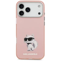 KARL LAGERFELD viedtālruņa apvalks IPHONE 17 Pro ar MagSafe saderīgs (IML glitter logotipu) - melns
