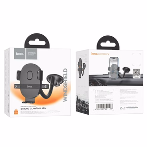 HOCO automobiļa turētājs priekšējā vējstiklā un centrālajā konsolē H20 melns