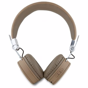 Guess Bluetooth ENC GUBH70PGTSPSW brūnas graudainas klasiskās apaļās formas austiņas