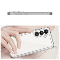 Kosmosa apvalks ar gēla rāmi Samsung Galaxy S25 - caurspīdīgs melns