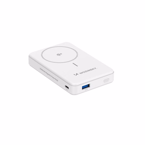 Powerbank Wozinsky WLWP-10KA0Y3WS 22.5W PD Qi2 10000 mAh, with stand, 1x USB-A, 1x USB-C - white