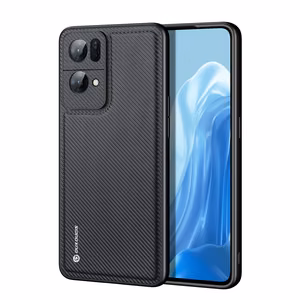 Dux Ducis Fino apvalks pārklāts ar neilona materiālu Oppo Reno7 Pro 5G melns