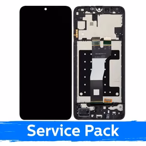 LCD ekrāns Samsung A057 A05s ar rāmi un akumulatoru, melns (Service Pack)
