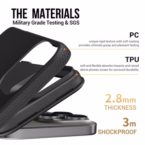Perfectionists Trīsstūra mag koferis iPhone 15 Pro Max melns