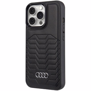 Audi sintētiskās ādas viedtālruņa apvalks MagSafe iPhone 13 Pro / 13 - melns