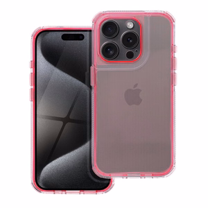 Matrix caurspīdīgs vāks iPhone 15 pūdera rozā