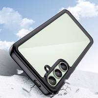 Kosmosa viedtālruņa apvalks ar gēla rāmi Samsung Galaxy S24 FE - melns