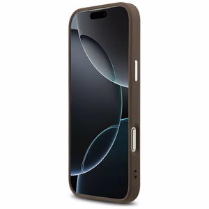 Guess 4G Big 4G Classic Logo viedtālruņa apvalks iPhone 17 Pro Max - brūns - sudrabains