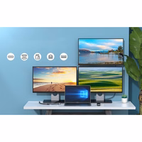 Choetech daudzfunkcionāls HUB ar displeju 12in1 USB-C uz USB-C / USB-A / HDMI / VGA / AUX / SD / TF pelēks (HUB-M26)