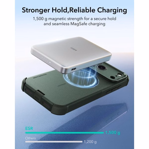 ESR Cyber Tough MagSafe maciņš iPhone 18 Pro Max / 17 Pro Max, zaļš