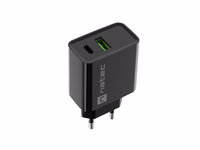 NATEC NETWORK CHARGER RIBERA USB-A+USB-C 20W PD