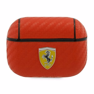 Ferrari FESAPCARE AirPods Pro maciņš sarkans/sarkans On Track PU Carbon